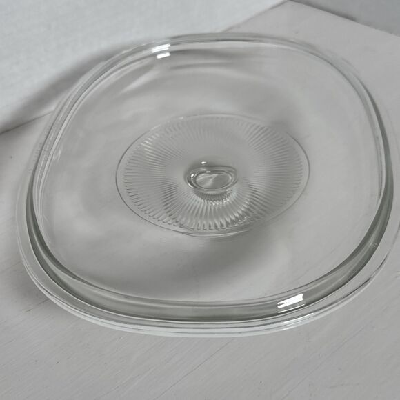 Pyrex F12C Replacement Lid Clear Oval "Ribbed" Casserole Corning Ware - Picture 3 of 6